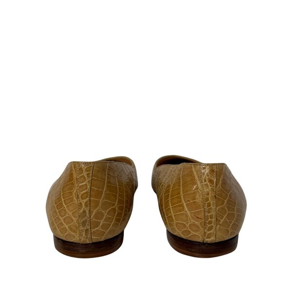 Manolo Blahnik Yellow Point Toe Flats 7 - Picture 3 of 4